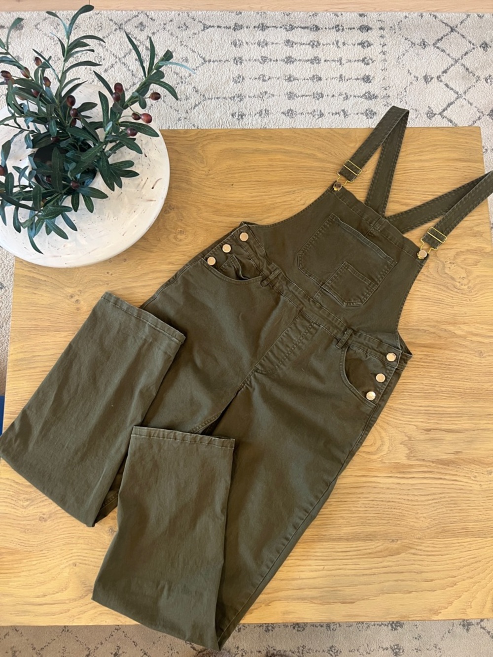 The Priv Brand - Women's Olive Green Overalls
